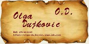 Olga Dujković vizit kartica